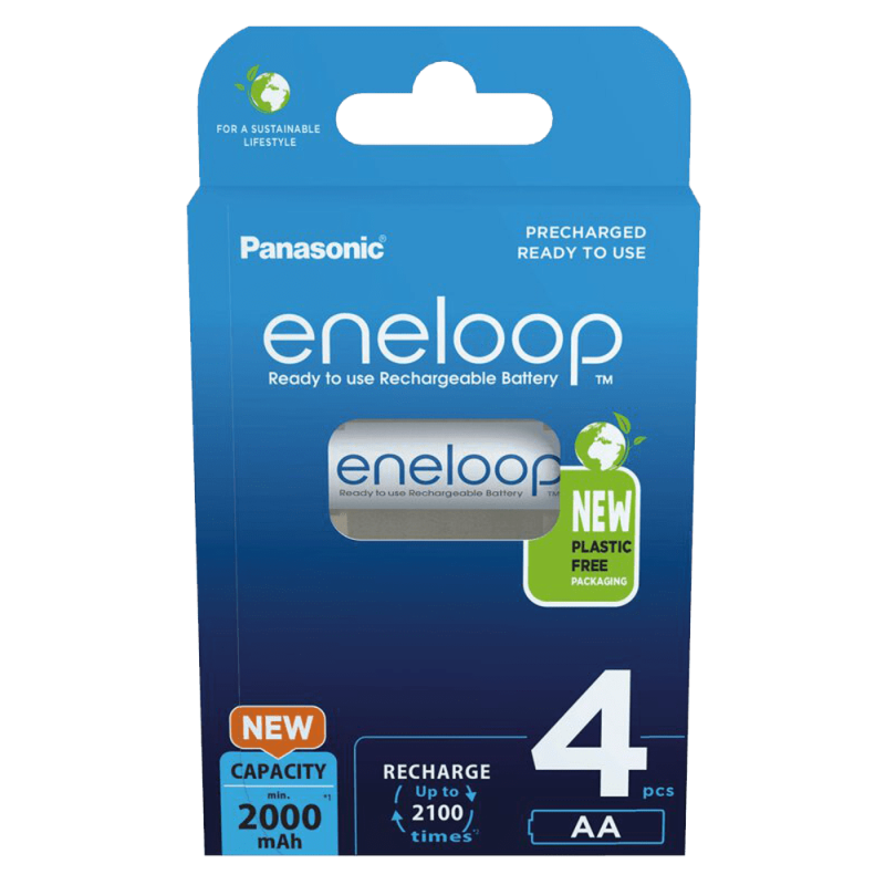 Panasonic Eneloop AA BK-3MCCE/4B įkraunamos | baterija.lt