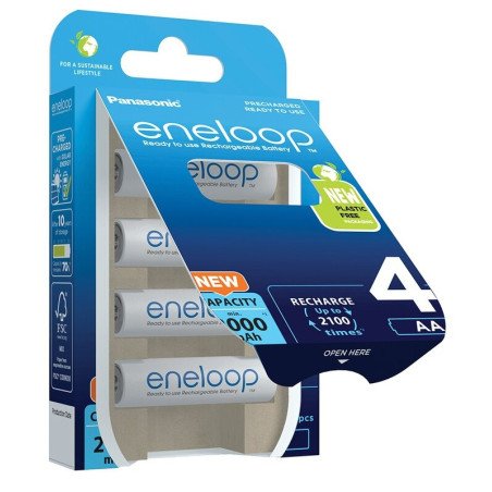 Panasonic Eneloop AA BK-3MCCE/4B įkraunamos | baterija.lt