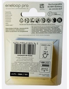 Panasonic Eneloop Pro AA 2500mAh Ni-MH akumuliatoriai 4 vnt | baterija.lt 2