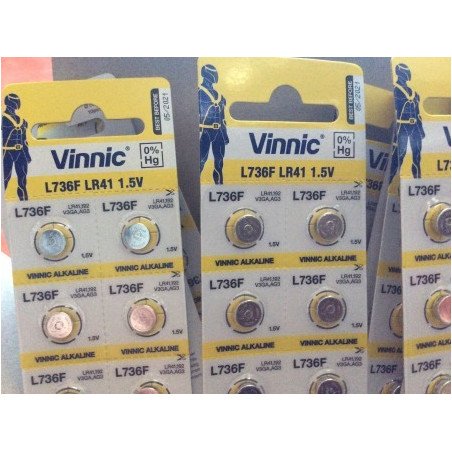 Vinnic AG3 LR41 1,5 V alkalinė mygtukinė baterija | baterija.lt