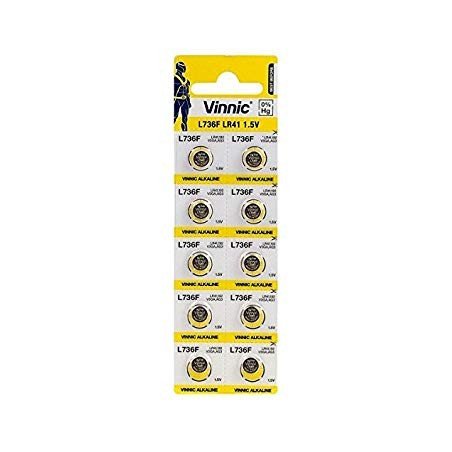 Vinnic AG3 LR41 1,5 V alkalinė mygtukinė baterija | baterija.lt