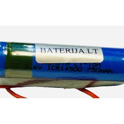 14500 Li-ion Baterija 3.6V 750mAh su apsauga | baterija.lt 2