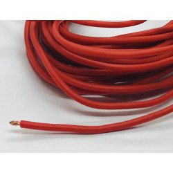 Silikoninis lankstus kabelis 2.5 mm² raudonas 48V 31.9A | baterija.lt