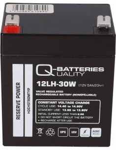 Q-Batteries AGM 12LH-30W...