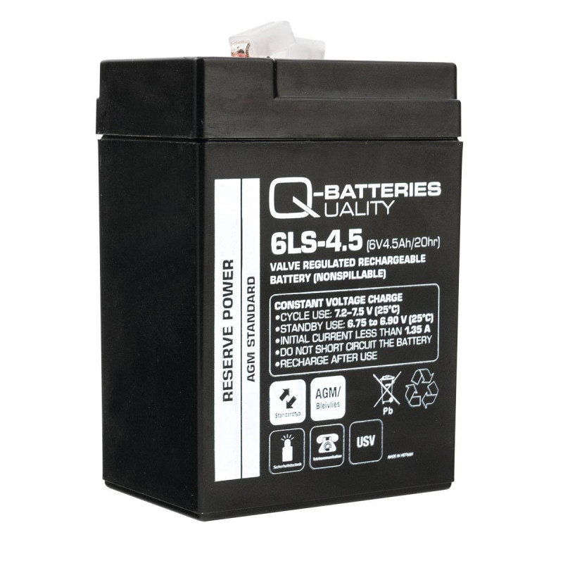 Q-Batteries AGM battery 6LS-4,5Ah  6V