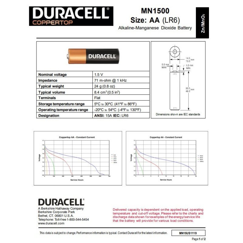 Duracell EXTRA Life LR6 AA Alkaline Battery 1.5V (4psc) | baterija.lt