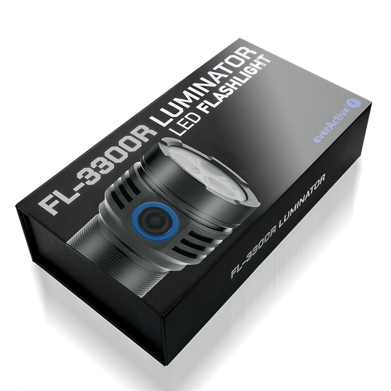 FL‑3300R rechargeable LED flashlight 3300 lm | baterija.lt
