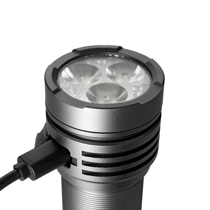 FL‑3300R rechargeable LED flashlight 3300 lm | baterija.lt