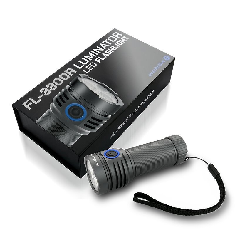FL‑3300R rechargeable LED flashlight 3300 lm | baterija.lt