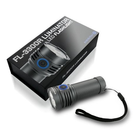 FL‑3300R rechargeable LED flashlight 3300 lm | baterija.lt
