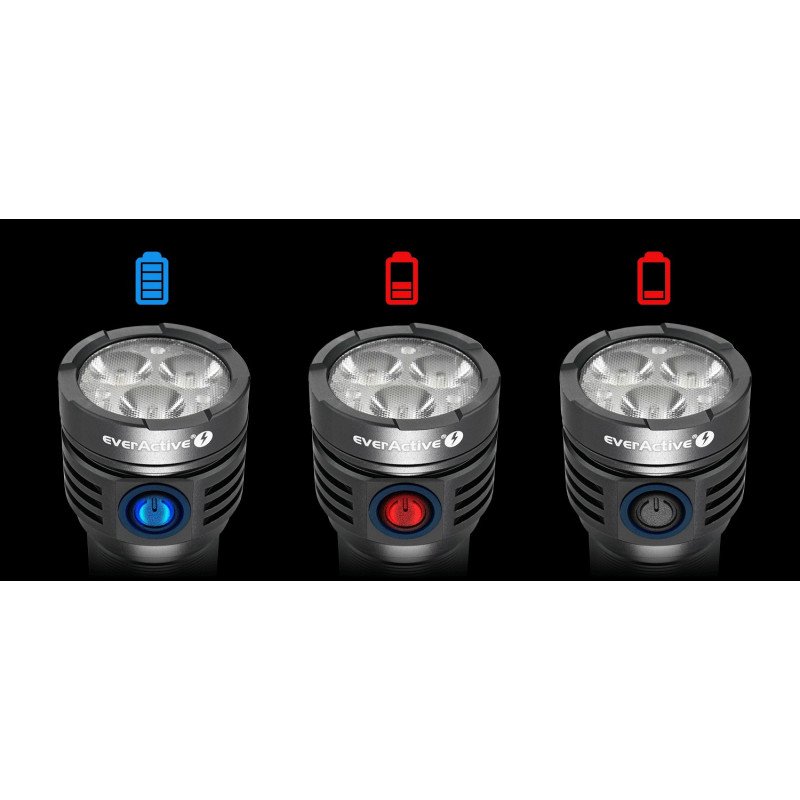 FL‑3300R rechargeable LED flashlight 3300 lm | baterija.lt