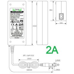 Fuyuang 25,2 V 2 A Li-ion 6S akumuliatorių įkroviklis | baterija.lt 2
