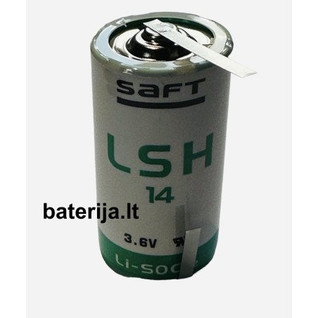 Saft LSH14 with tags 3.6 V Li-SOCl₂ battery| baterija.lt