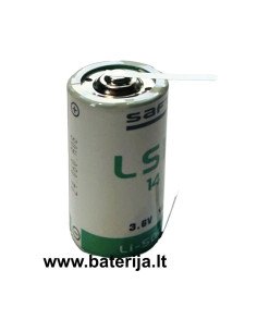 Saft LSH14 lithium battery 3.6 V C with U tags | baterija.lt 2