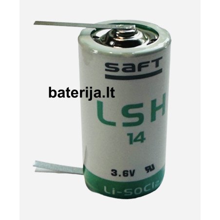 Saft LSH14 with tags 3.6 V Li-SOCl₂ battery| baterija.lt