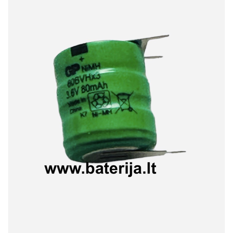 GP batteies pack Ni-Mh 3,6V 80mAh