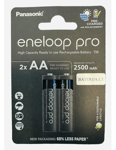 Panasonic Eneloop AA 2500mAh 2vnt