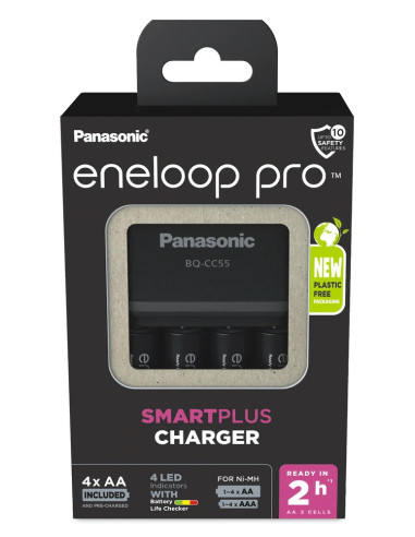 BK-3MCDE charger with 4 pcs Eneloop AA 2500 mAh