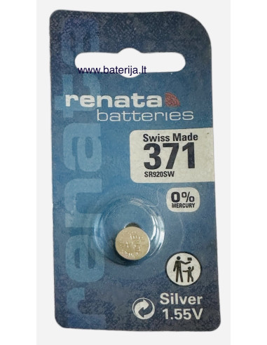 Renata baterija 371 SR920SW /kortelė