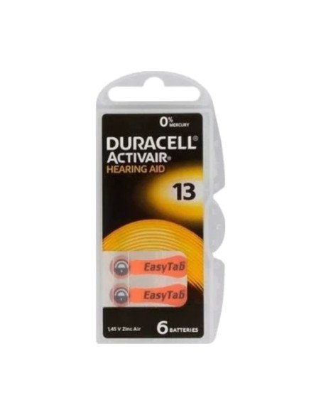 Duracell Activair DA13 / PR48 Hearing Aid Batteries (Zinc-Air) | baterija.lt