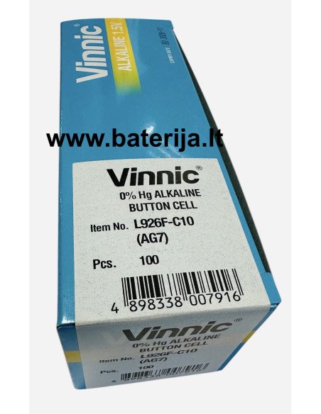 Vinnic L926F AG7 LR927 Alkaline Battery 1.5V - baterija.lt