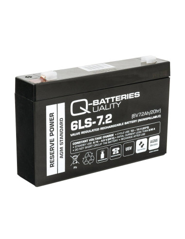 Q-Batteries 6LS-7,2 AGM 6V 7,2Ah