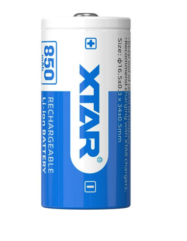 Xtar battery 16340  850mah