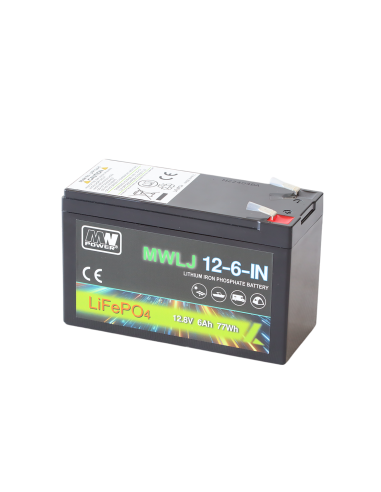 MWLJ LiFe battery 12,8V  6Ah 77Wh