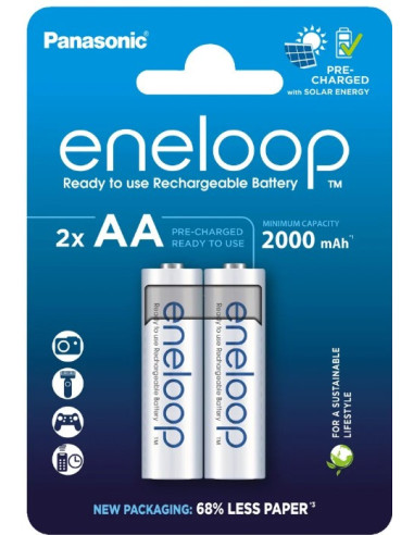 Panasonic Eneloop AA 2000mAh /2vnt kortelėje