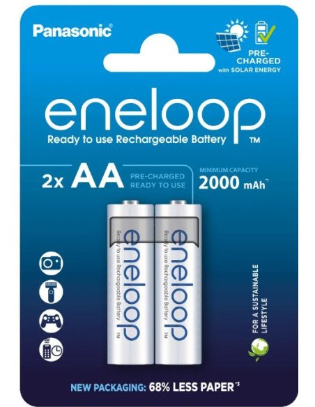 Panasonic Eneloop AA 2000mAh akumuliatoriai 2 vnt | baterija.lt