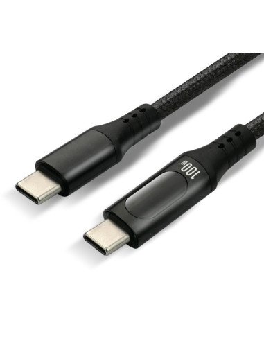 USB-C į USB-C Laidas 100W PD 3.0, 5A, E-Marker, Nailoninis, 1m | baterija.lt