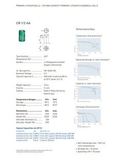 Varta ličio baterija CR1/2AA su JST | baterija.lt 2
