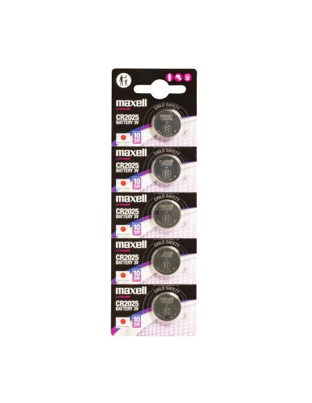 Maxell CR2025 3V Battery | 5 pcs. Pack | baterija.lt