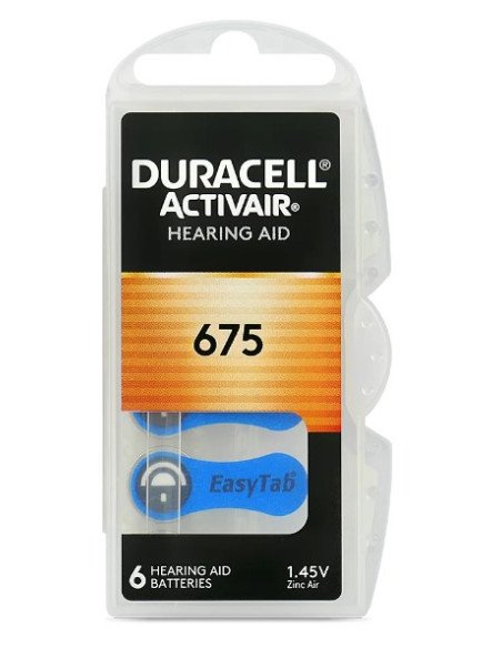 Duracell Activair 675 (PR44) baterijos klausos aparatams 6 vnt. | baterija.lt