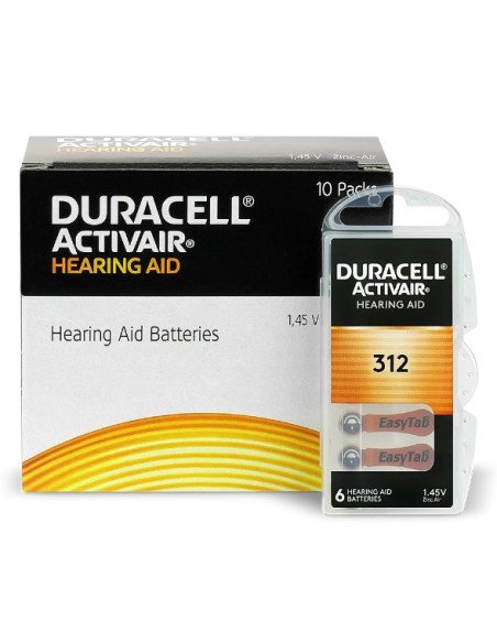 Duracell Size 312 Hearing Aid Batteries | baterija.lt
