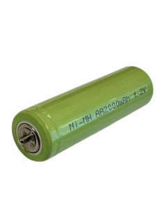VHBW AA Battery 1.2V 2000mAh with Solder Tags for Shavers