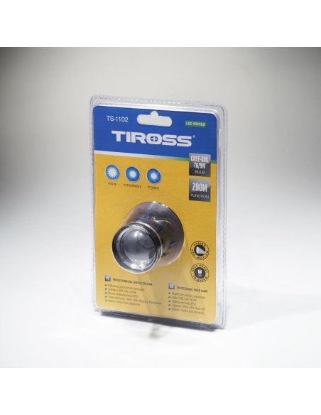 Tiross TS‑1102 flashlight with Cree XM‑L2 LED | baterija.lt