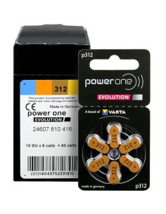 Varta Power One Evolution p312 hearing aid batteries 6 pcs | baterija.lt 2
