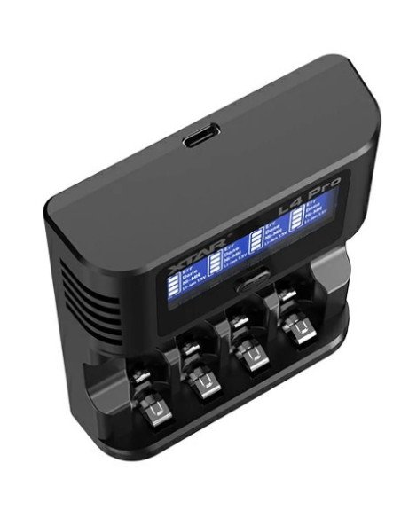 XTAR L4 Pro Smart Charger for AA/AAA Ni-MH & 1.5V Li-ion | baterija.lt
