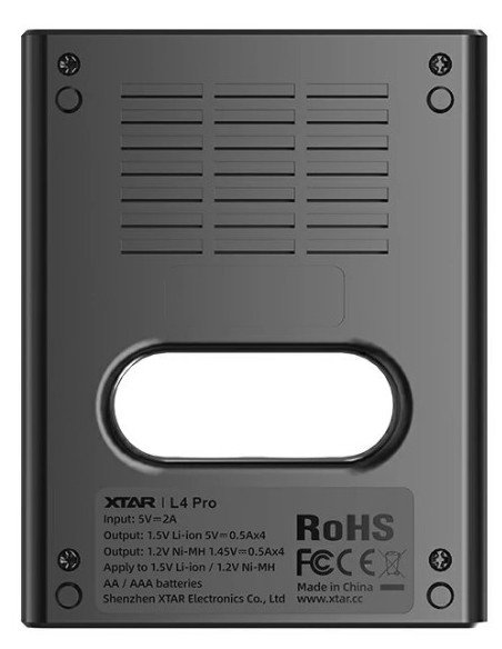 XTAR L4 Pro Smart Charger for AA/AAA Ni-MH & 1.5V Li-ion | baterija.lt