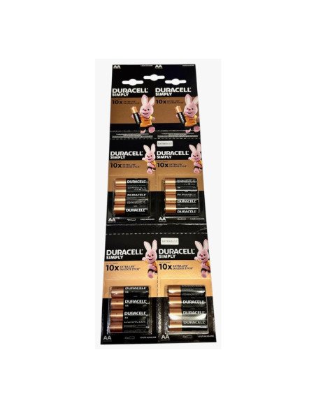 Duracell Simply Extra Life LR06 AA, 16 vnt (4×4) | Baterija.lt