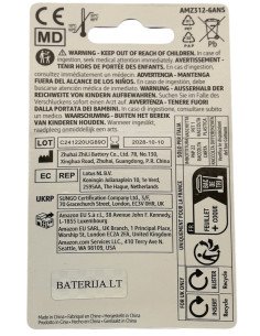 Amazon Basics hearing aid batteries 312 PR41, 6 pcs | Baterija.lt 2