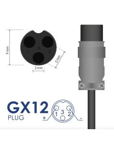 Charger for 36 V lithium batteries with GX12 3‑pin connector | baterija.lt 2