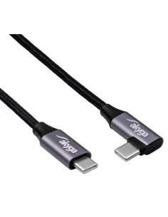 USB‑C → USB‑C kampinis kabelis 1 m, lankstus ir patvarus | baterija.lt 2