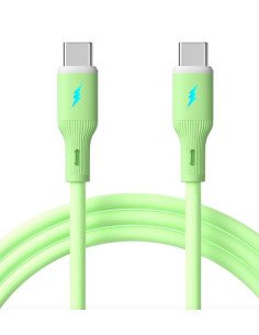 USB‑C → USB‑C silikoninis laidas 1 m, žalias | baterija.lt