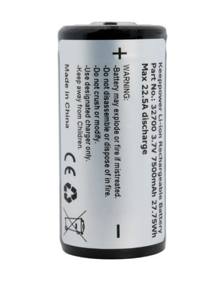 Keeppower 32700 7500mAh Li-Ion akumuliatorius 22.5A | baterija.lt
