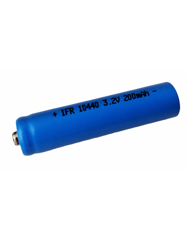 IFR10440 200mAh 3.2V LiFePO4 akumuliatorius Button Top | baterija.lt