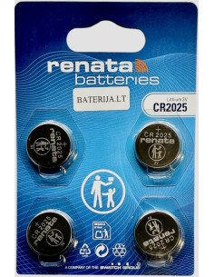 Renata CR2025 3V ličio baterija 4 vnt. | baterija.lt
