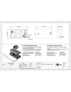 Goobay 2x AA Battery Holder with Switch and Wire Leads | baterija.lt 2