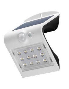 LED saulės sieninis šviestuvas su judesio jutikliu 1,5W IP65 baltas | baterija.lt